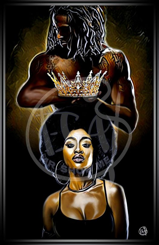My Beautiful Black Queen Art Print